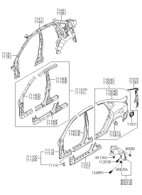 711100QA10-Panel, front panel, lh