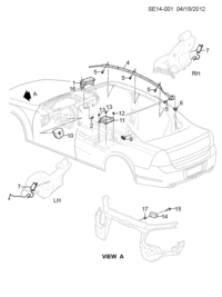 92200386-Sab, roof side rail