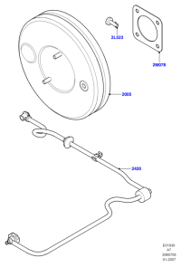 6M512005AB-Booster assy-brake