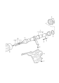 8W0521101-PORSCHE CAYENNE CARDAN SHAFT