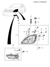 9021092-Head lamp, (incl 6-11)
