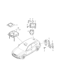 80A907590A-Cont unit, for lane change assist system