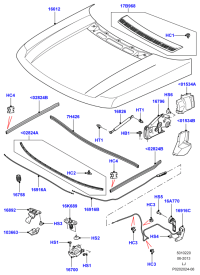 BKB760100-HINGE ASSY-FR DR UPR LH