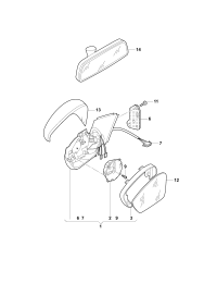 6RD857507E-Outside mirror shld