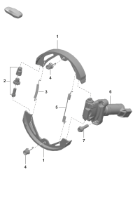 971698533AA-1 set brake shoe