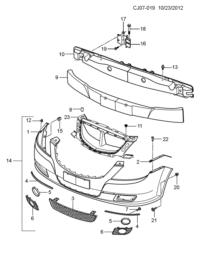 9023277-GARNISH FR BUMPER