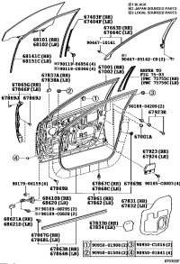 674030N020-FRAME SUB-ASSY, FRONT DOOR, REAR LOWER RH