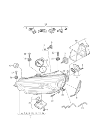 8W6941043C-Headlamp, for gas discharge bulb