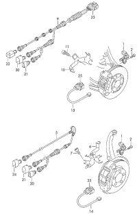 7P0927807A-SENSOR,WHEEL SPEED FR LH-W212