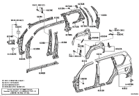 6103460110-REINFORCE SUB-ASSY, BACK DOOR OPENING SIDE, LH