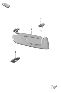9P18575611E0-Bearing sunvisor black