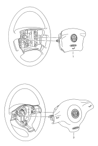 3B0880201BK-Unit, for sport steering wheel **order only when installing immediately * *
