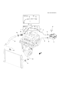 9047303-Hose, radiator balance box, inlet