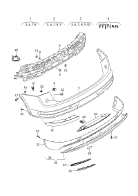 80A807527GRU-Bumper cover l
