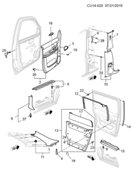 5489699-Garnish assy-fr dr (incl 26)