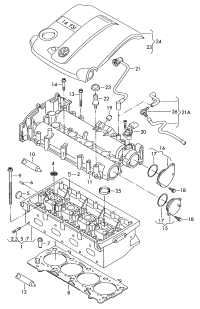 03C103351F-Porsche cayenne cylinder head: