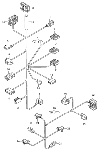 5N0971365AQ-Wiring harness-seat channel adaptor