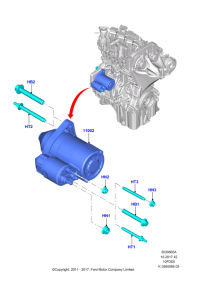 7G9N11000AB-STARTER12V 9TFORD RANGER 9T