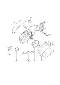 3VD857507E-Cover, outer mirror