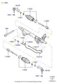 AL3Z3A130A-TIE ROD END RH