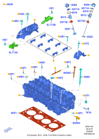 BE8Z6065B-BOLT KIT CYLN HEAD 178MMX1.5MM