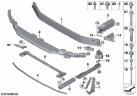 51117342439-Frame bumper upr fr