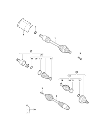5ND407761D-Swing shaft with cv joint