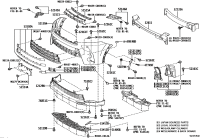 525350E060-RETAINER, FRONT BUMPER SIDE, RH