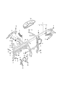 8W1857017A-Member, instrument panel cross