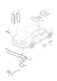 3Q0959435Q-Permission control unit-entry & start