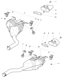 3W0253682J-Deflector, exhaust tail pipe