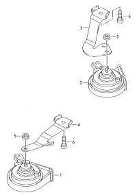 L18G951221-HORN TRUMPET 12V 400/500HZ VW