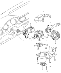 4E0953503F-Wiper, wiper & computer switch