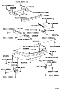 521550N010-SUPPORT, REAR BUMPER SIDE, RH