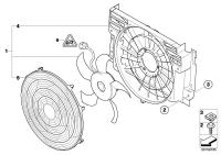 64546921940-AC FAN WITH FRAME/E53(X5)