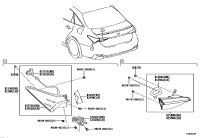 5256207020-Retainer, rear bumper, upper rh