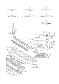 8W6955276AGRU-LID FOM LEFT SOIL