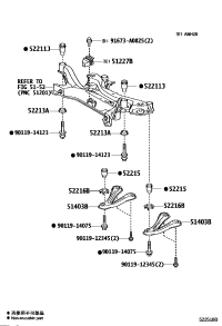 5140328070-BRACE SUB-ASSY, FRONT SUSPENSION MEMBER