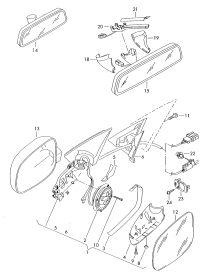 6Q1857507F-Cover, outer mirror