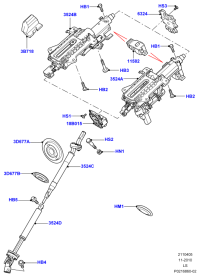 QMN500250-Pillar assy-steering