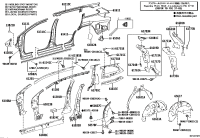 585780E040-Pad, wheel house, rear rh