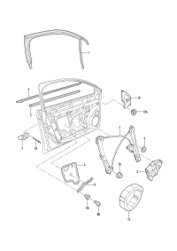 L16D837461-Window regulator without m