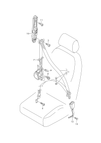 3G0857705ARAA-3-point s/belt w h o