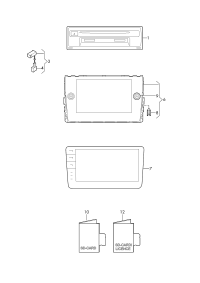 3Q0035877C-Control unit, for information electronics unit with radio, bluetooth and SD/CD drive