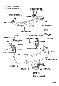 520150D070-ARM SUB-ASSY, REAR BUMPER, RH