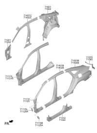 71130L4000-REINF ASSY-SIDE OTR LH