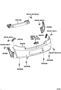 521590D985-COVER, RR BUMPER