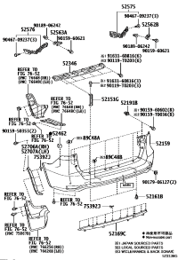 521590K951-COVER, RR BUMPER