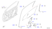 80300CJ010-GLASS ASSY-DOOR WINDOW RH