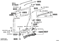 6839058040-HINGE ASSY, SLIDE DOOR, CENTER LH